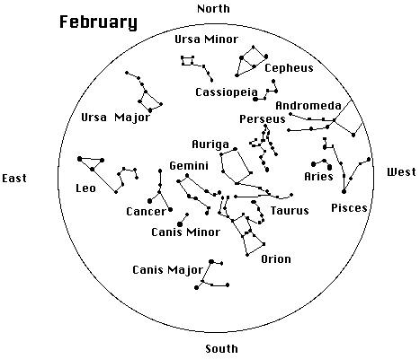 February Star Map