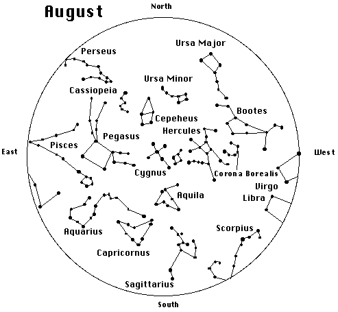 August Star Map